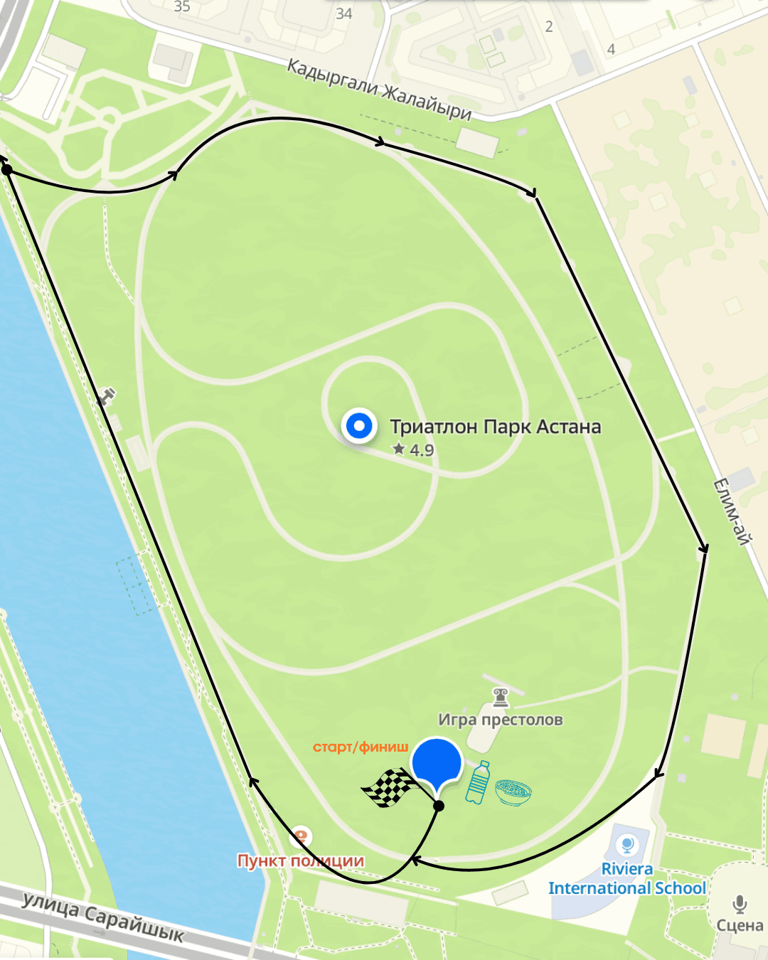 Карта маршрута Kobelek Run 2026